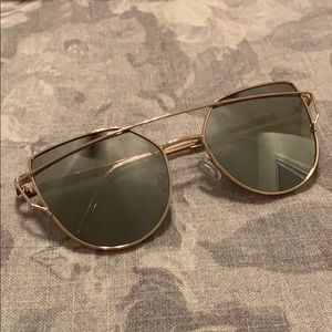 Gold mirrored sunglasses